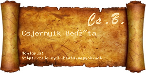 Csjernyik Beáta névjegykártya